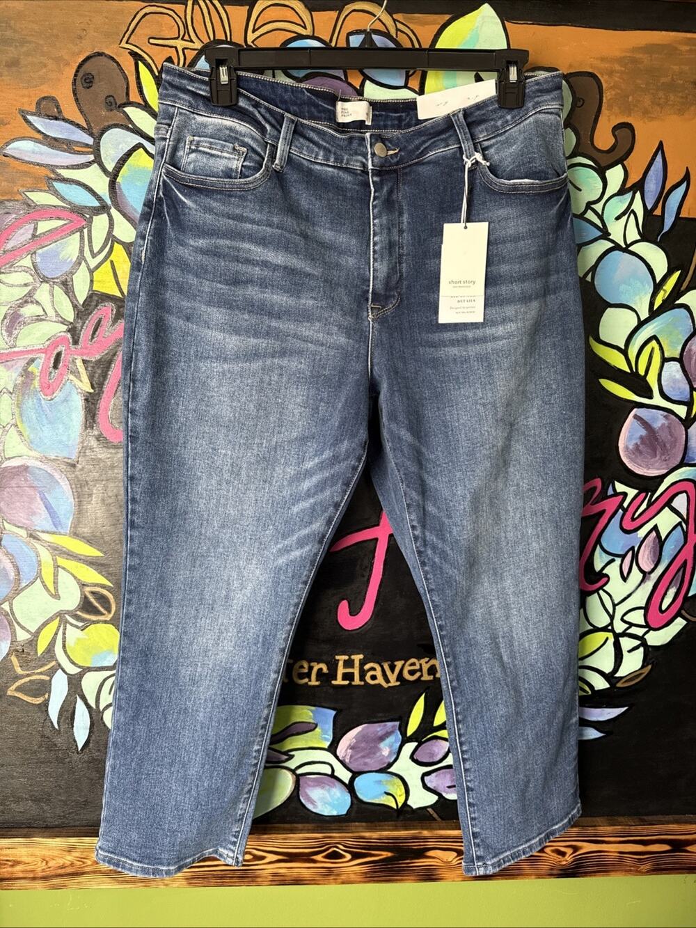 Short Story Box The Fine Print Jeans, Size 35P